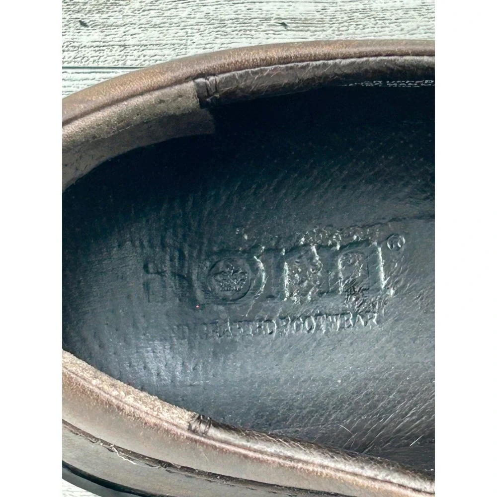 Born‎ Men H14052 Brown Leather Derby Shoes Square Toe Lace Up Oxfords Size 10M